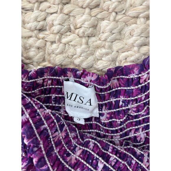 NWOT MISA Los Angelas Marisol Dress in Purple Floral, $350, Small - Picture 7 of 9